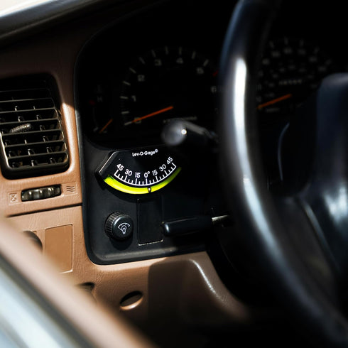 Sun Company 201-F Lev-o-gage Inclinometer | USA-Made Level Gauge for Off-Road Vehicle, Jeep, Truck, RV, Camper, Trailer, or Boat...