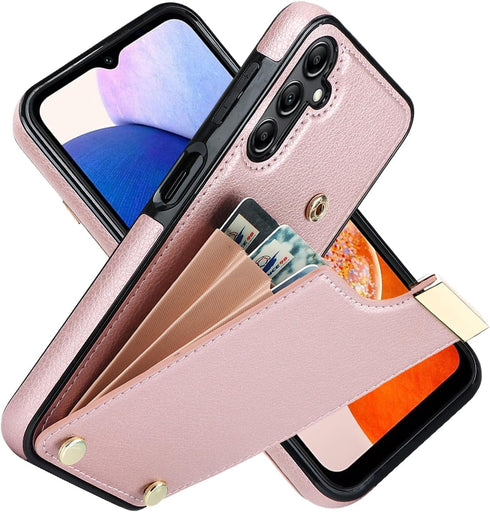 Asuwish Phone Case for Samsung Galaxy A14/M14 5G Wallet Cover with Tempered Glass Screen Protector and Leather Purse Credit Card Holder Slot Cell ...