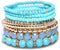 COLORFUL BLING Multilayer Bohemian Stretch Seed Beaded Bracelets for Women Stacking Strand Statement Jewelry Boho Bracelet Set...