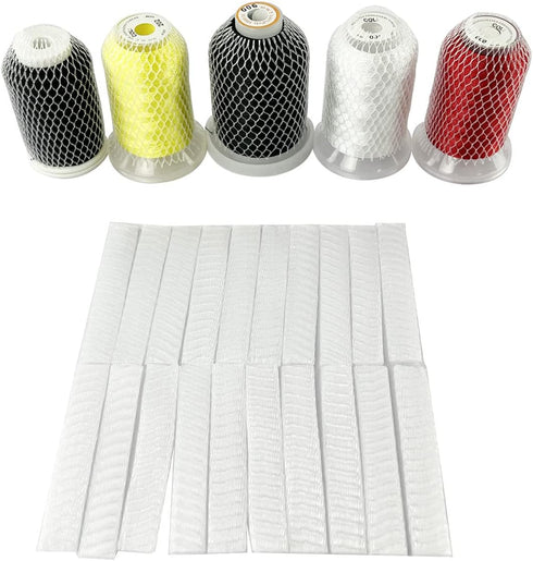 Wennuo 100pcs Thread Net Spool Saver for Different Sizes of Embroidery Sewing Quilting and Serger Thread Spools/Cones (6x1CM)...