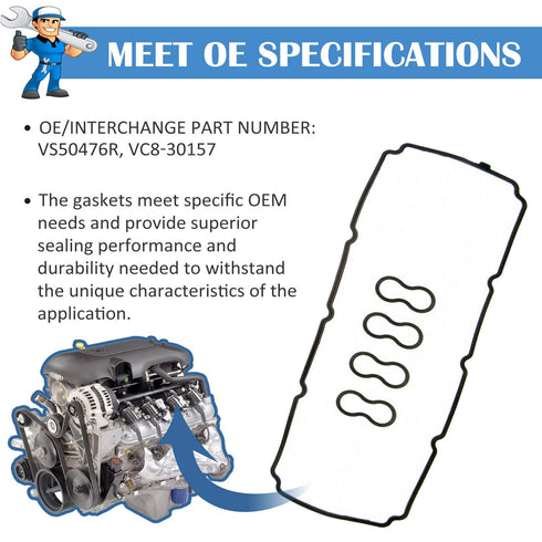 Donepart Valve Cover Gasket VS50476R for Commander Grand Cherokee Dodge Charger Durango Magnum Ram Chrysler Aspen 5.7L 6.1L 2003-2009...