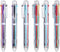 EEOYU 6 Pack Multicolor Pens 0.5mm 6-in-1 Retractable Ballpoint Pens 6 Colors Transparent Barrel Ballpoint Pen for Office School Supplies Students...
