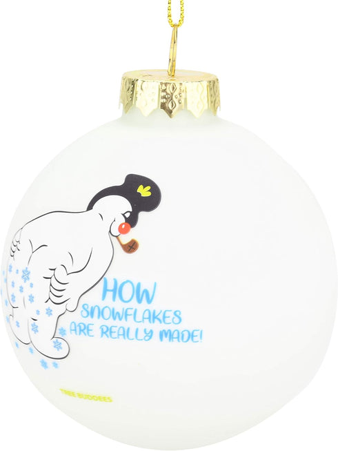 Tree Buddees Funny Snowman Farting - How Snowflakes are Really Made! Glass Bulb Ornament...