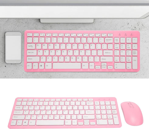 Keyboard Mouse Combo, 96 Key Computer Keyboard with Silent Mouse, Anti Slip Keyboard Mouse for Windows Laptop Desktop PC, 10m ()...