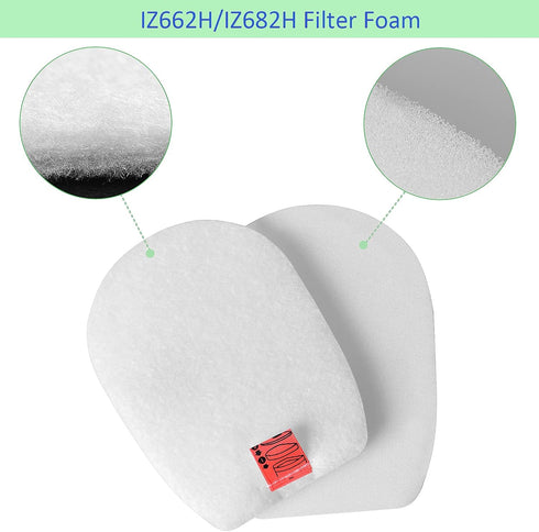 IZ662H IZ682H Filters for Shark Rocket Pet Pro IZ662H IZ682H Stick Vacuums, Include 2 Pack Filter and 4 Pack Foam and 4 Pack Felt Filter Kit...