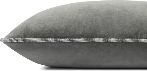 Loloi Liza pillow, 12"X27" Cover Only, GREY...