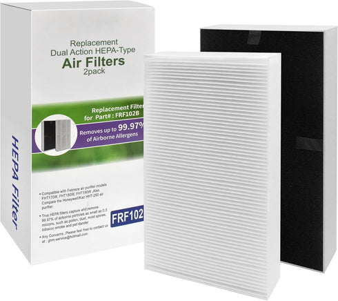 2-Pack Replacement Filter U hrf201b H13 hepa filter Compatible with Febreze FRF102B, FHT190W and Honeywell tabletop & tower models HHT270, HHT270W...