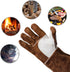 YESWELDER 14-Inch Welding Gloves - Cow Leather, Heat/Fire Resistant for Forge/Mig/Stick Welding, Oven/Grill/Fireplace Mitts with Soft Lining - Ide...