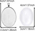 Julie Wang 10 Sets Silver Assorted Oval Setting Bezel Tray Pendant Blanks With Glass Cabochon 40x30mm...