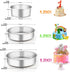 E-far Cake Pan Set of 3 (4 inch/6 inch/8 inch), Stainless Steel Small Round Layer Cake Baking Pans, Perfect for Tier Smash Cake, Non-Toxic & Healt...