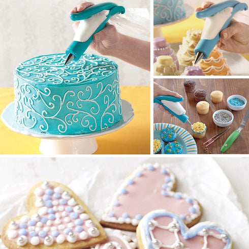 Pastry Icing Piping Bag Nozzle Tips Fondant Cake Sugar Craft Decor Pen Set...