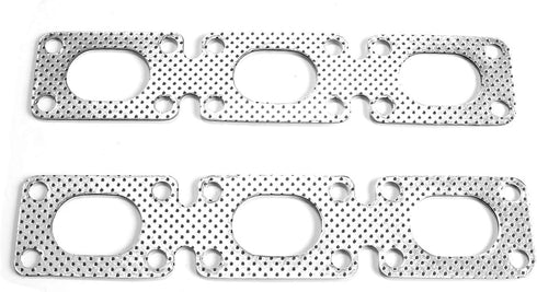 DNA Motoring GKTSET-E36 Aluminum Exhaust Manifold Header Gasket Set Replacement,Metallic...