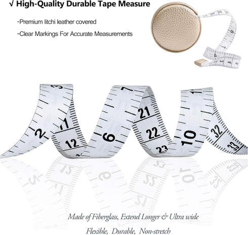 3m/120 Tape Measure Body Measuring Tape for Body Cloth Tape Measure for Sewing Fabric Tailors Medical Measurements Tape Dual Sided Retractable Rul...