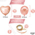 KatchOn Big Rose Gold Heart Balloons - 18 Inch, Pack of 20 | Rose Gold & Blush Pink Heart Shaped Balloons | Valentines & Galentines Day Decoration...