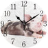 Wall Clock Arabic Numerals Design Cute Wet Shitzu Dog Round Wall Clock for Living Room Bathroom Home Decorative (pattern6)...