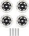 4Pack ShareGoo Metal 12mm Hex Hub Wheel Rim Tires Brake Disc Compatible with Traxxas Tamiya HSP HPI Redcat Racing 1/10 RC On-Road Car (Black)...