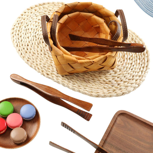 Wooden Tong, Vintage Wood Toaster Tongs BBQ Meat Clip Buffet Food Tongs Bread Steak Kitchen Clamp Serving Tool Kitchen Utensil For Cooking & Holdi...