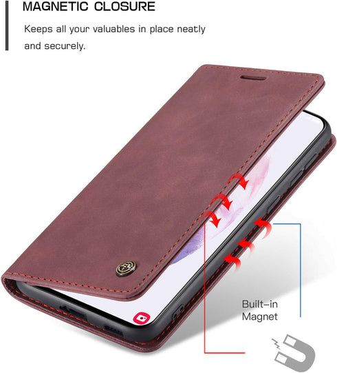 Kowauri Flip Case for Galaxy S21,Leather Wallet Case Classic Design with Card Slot and Magnetic Closure Flip Fold Case for Samsung Galaxy S21 5G (...