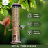 Kingsyard Metal Bird Feeders for Outdoors Hanging, Extra Thick Tube Bird Feeder w/Steel Hanger & 4-Port, 15 inch, Chew-Proof, Weather and Water Re...