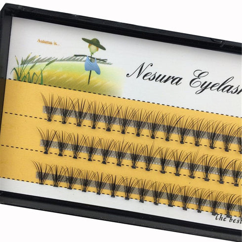 BODERMINCER 10D 60pcs Black Handmade False Eyelashes Natural Long Individual Eyelashes Extension Fake Lashes Makeup Beauty Cosmetic (13mm)...