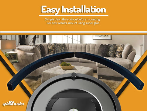 SplashNColor Bumper Extender for Roomba & Eufy Vacuum Cleaners - Prevents Stuck Vacuum Cleaners - Height Adjustable Compatible Design...