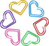 105 Pieces Colorful Paper Clips Metal Heart Paperclips for Office Stationery School Supplies...