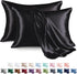 MR&HM Satin Pillowcase for Hair and Skin, Silk Satin Pillowcase 2 Pack, Queen Size Pillow Cases Set of 2, Silky Pillow Cover with Envelope Closure...