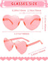 Heart Shaped Sunglasses Rimless Colorful Heart Glasses Bachelorette Party Favors (Mixed Colors)...