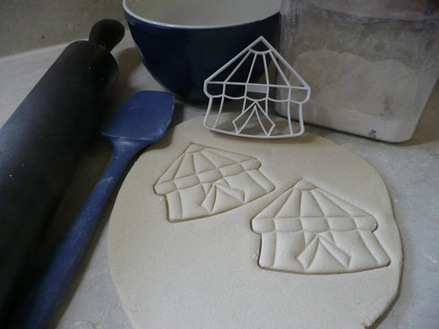 DETAILED CIRCUS TENT COOKIE CUTTER - White, Plastic, Hand Wash Only, Made in USA, PR2965...