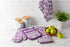 DII Quilted Kitchen Oven Mitt & Potholder Set, Hanging Loop for Convenient Storage, OM 6.5x12/PH 8x8.5, Eggplant Damask Print, 2 Piece...