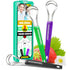 3 Pack Metal Tongue Scrapers for Kids Adults, Stainless Steel Tongue Cleaner Scrubber with Travel Case...
