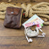 1 Pcs Leather Zipper Coin Purse Wallet With Card Slots, Snap Coin Organizer, Change Holder,Card Case, Leather Zipper Storage Bag for Men & Women...