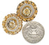 Vintage Diecast Metal Sunflower Theme Sewing Shank Buttons 10 Pcs- 20mm, 13/16"...