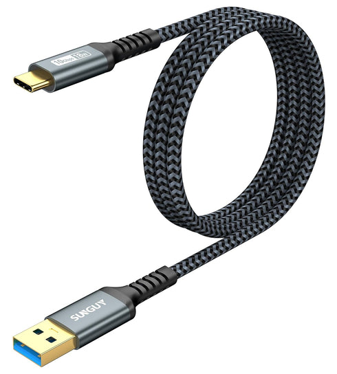 SUNGUY USB C Cable 3FT, 10Gbps USB C 3.1 Gen2 USB A to C Data Cable 3A Fast Charging Compatible with iPhone 15/15 Pro Max, Samsung Galaxy S23 S22 ...