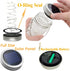 Mason Jar Solar Lantern Lights, 8 Pack 30 LED Bulbs Fairy Star Firefly Solar Lids Jar Lights,8 Hangers Included(No Jars),for Patio Garden Mason Ja...