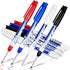 4 Pcs Deep Reach Markers Long Nose Marker Waterproof Deep Hole Marker Carpenter Ink Marker 30 mm Reach Permanent Markers and Marker Pens for Carpe...