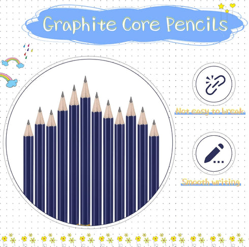 Zonon 24 Pieces Back to School Small Pencils Half Pencils Golf Pencils with Eraser Easy to Hold Graphite HB Pencils for Baby Shower Bridal Shower ...