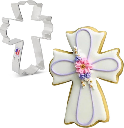Ann Clark Cookie Cutters Large Fancy Cross Cookie Cutter, 4.5" Made in USA...