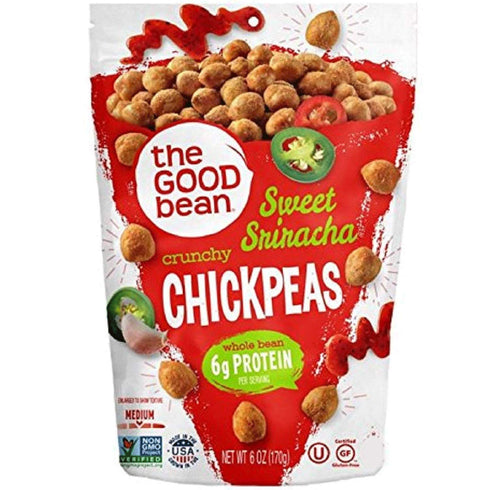 The Good Bean Crunchy Chickpeas Snacks, Sweet Sriracha , 6 Ounce...
