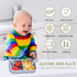 5PCS Travel Suction Plate for Baby, Portable Silicone Suction Plate to Go,Baby Divided Plate Feeding Set with Travel Bag for Toddler Baby Plate Di...