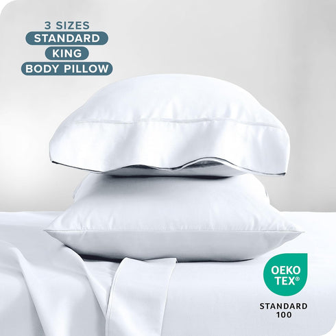 Bare Home Microfiber Pillow Cases - King Size Set of 2 - Cooling Pillowcases - Double Brushed - White Pillowcases 2 Pack - Easy Care (King Pillowc...