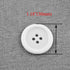 Hahiyo Plastic Buttons 4 Big Holes 30mm Round Flat Back Save Ears Thread Easily Prevent Irritate No Tangle Strong Grip Sturdy for DIY Craft Sew Kn...