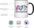 YouNique Designs Peace Love Hair Stylist Coffee Mug, 11 Ounces, Mug for Hairdresser, Hairstylist Cup for Women (Black Handle)...