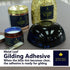 Barnabas Blattgold: Gold Leaf Gilding Adhesive 120ml with Bonus Brush and Cotton Gilding Gloves - Gilding Adhesive for Gold Foil Sheets, Gold Leaf...
