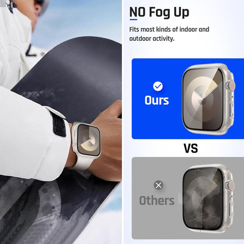 Goton Waterproof Case Designed for Apple Watch 38mm Series 3 2 1 with Tempered Glass Screen Protector, iWatch Full Protective Hard PC Bumper Case ...