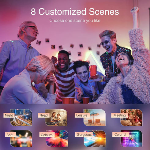 Ghome Smart Light Bulbs, A19 E26 Color Changing Led Bulb Works with Alexa, Google Home, App & Voice Control, 2.4Ghz WiFi Only, 800 Lumens, Dimmabl...