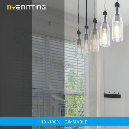 Dimmable ST58 LED Edison Bulbs, 4.5W Equivalent to 40W Vintage Light Bulbs, E26 Base Daylight 4000K ST58/ST19 LED Bulbs, Antique Flexible Spiral L...