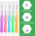 Zopeal 250 Pieces Braces Flossers Interdental Brush for Cleaner Tooth Toothpick Dental Teeth Flossing Head Oral Dental Hygiene Cleaning Tool Soft ...