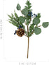 AuldHome Design Blue Berry Greenery Picks (Set of 3, 16-Inch); Juniper Tree Floral Picks for Christmas and Seasonal Decor...