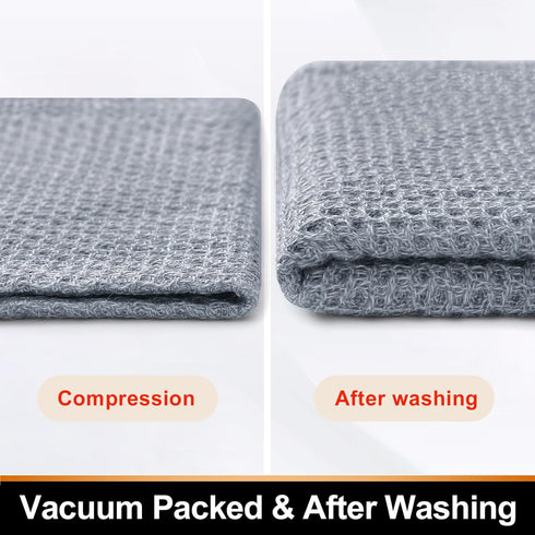 Cotton Kitchen Dish Cloths, 6 Pack Super Absorbent and No Lint Waffle Weave Dish Towels, Fast Drying Dish Rags for Washing Dishes, 12 x 12 Inch, M...